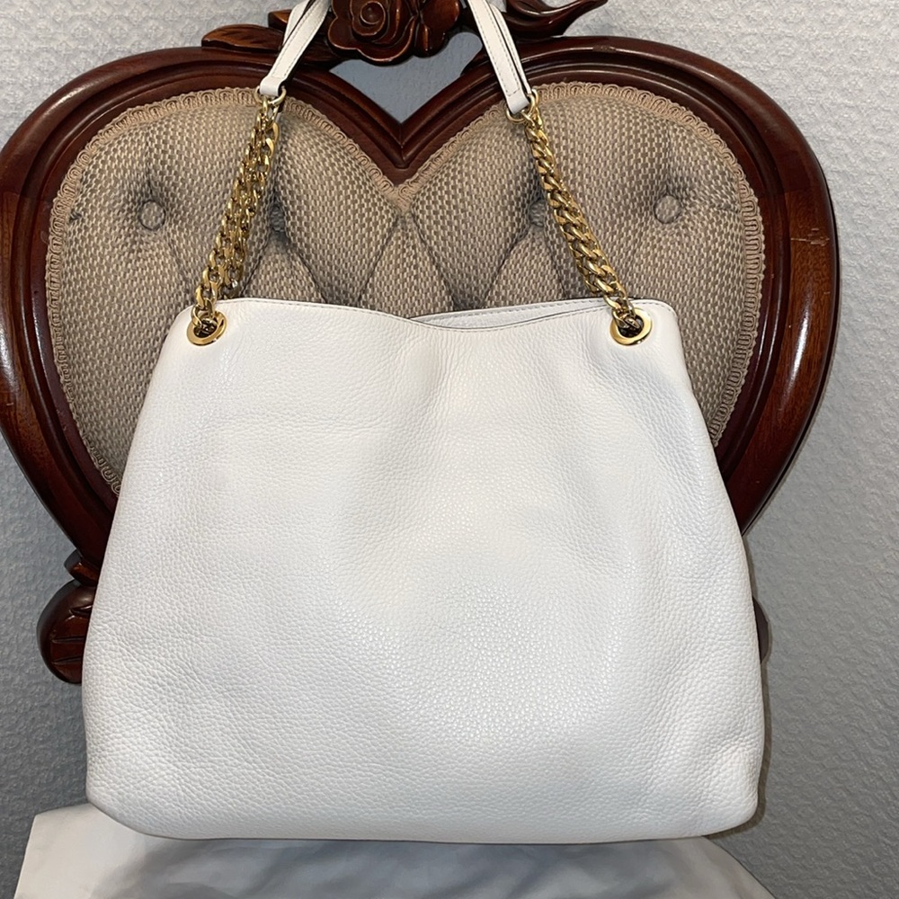 Michael Kors Large Optic White Shoulder Tote - Picture 4 of 11